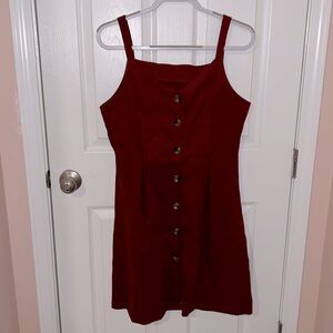 Burgundy corduroy dress